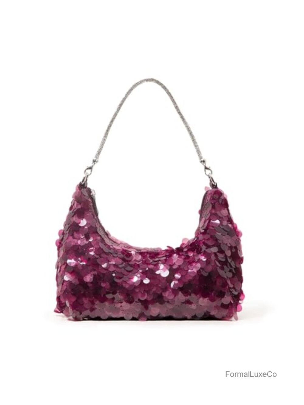 Sequin Clutch Purse Evening Handbag with Chain Strap